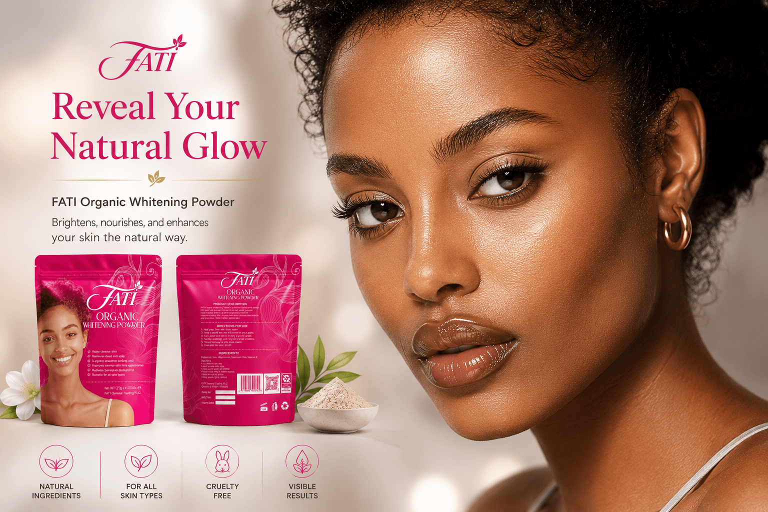 Fati Organic Whitening Powders - Naturally radiant skin